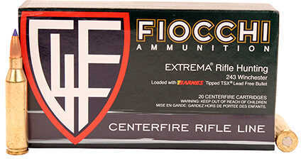 Fiocchi .243 Winchester 80Gr Barnes Tipped TSX Ammo 20Rd