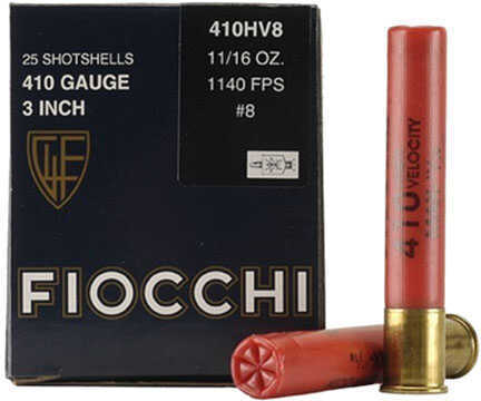 Fiocchi 410 Gauge 3 Inch Lead Shot 11 16 Oz Size 8