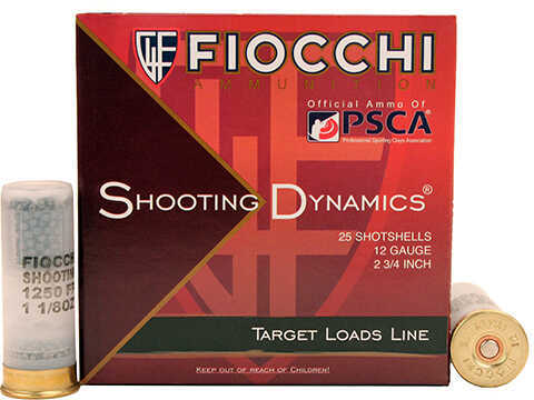 Fiocchi 12 Gauge 2.75 Inch 1-1/8 Oz Lead Shot 7.5 25 Rounds