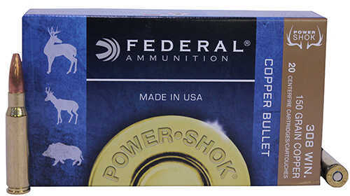 Federal Power-Shok 308 Winchester 150 Grain Ammo, 20 Rounds
