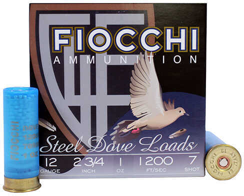 Fiocchi 12 Gauge 2 3/4 Inch 1 Ounce Steel Seven 25 Rounds