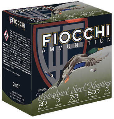 Fiocchi 20 Gauge Speed Steel 3in 7/8oz Three 25 Rounds