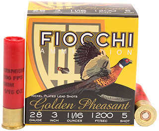 Fiocchi 28 Gauge Golden Pheasant 3In 1 16th Oz 5 Shot