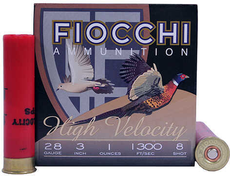 Fiocchi 28 Gauge High Velocity Shotshell 1 Oz Lead 8 Shot