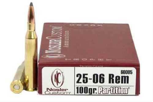 Nosler .25-06 Remington 100 Grain Partition Ammo - 20 Rounds