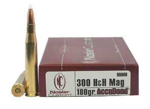 Nosler 300 H&H 180 Grain AccuBond Ammunition, 20 Rounds