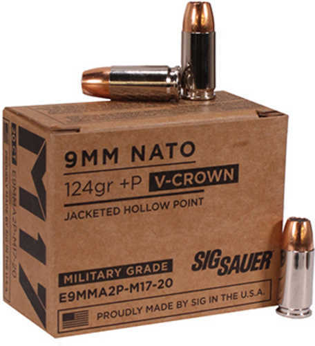 Sig Sauer Elite Performance V-Crown 9mm Luger – Optimal Stopping Power 20 Rounds