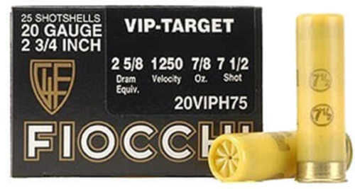 Fiocchi 20 Gauge 2.75in 7/8oz Lead Shot 7.5 25 Rounds