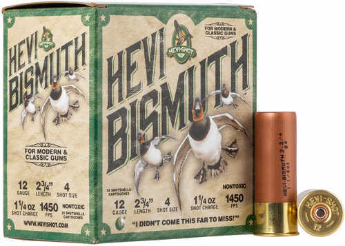 Hevi Bismuth Waterfowl 12 Gauge Shells 2.75in 1.25oz 4 Shot