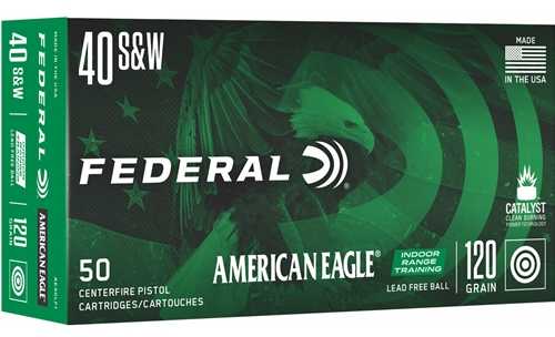 Federal American Eagle 40 S&W 50 Rounds Ammunition – Clean Shooting Lead Free Projectiles