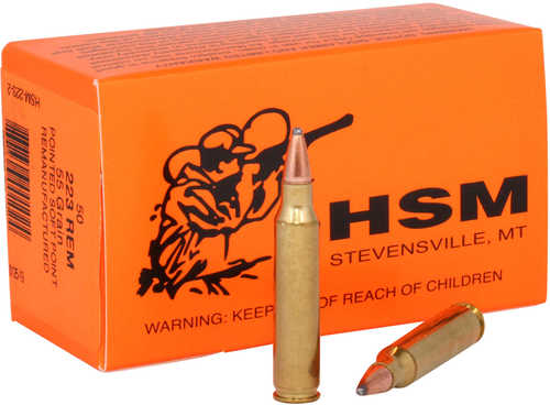 HSM Varmint 223 Remington 55 Grain Soft Point 50 Rounds