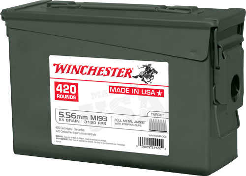 Winchester 5.56 NATO 55 Grain FMJ Ammunition 420 Rounds