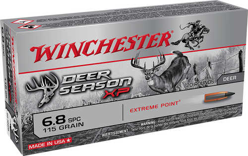 Winchester Deer Season XP 6.8 SPC 115 Gr Ammo - 20 Rounds