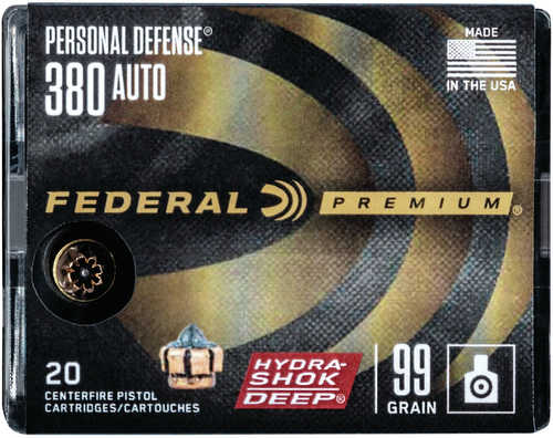 Federal Premium Hydra-Shok Deep 380 ACP Ammo – Reliable Self-Defense Performance