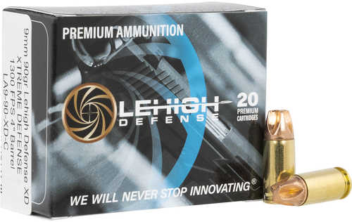 Lehigh Defense Xtreme 9mm Luger 90 gr XD FMT Ammo – Deep Penetration with Solid Copper Design