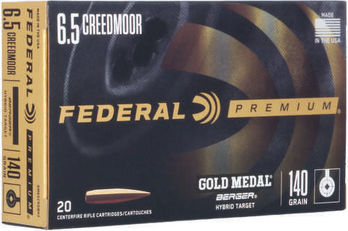 Federal Premium Gold Medal 6.5 Creedmoor 140gr Ammo 20 Pack