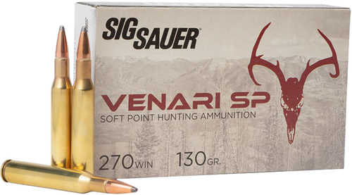 Sig Sauer Venari 270 Win 130 Gr Soft Point Ammo 20 Rounds