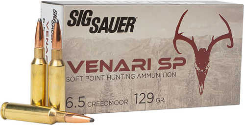 Sig Sauer Venari 6.5 Creedmoor 129 Gr Soft Point Ammo
