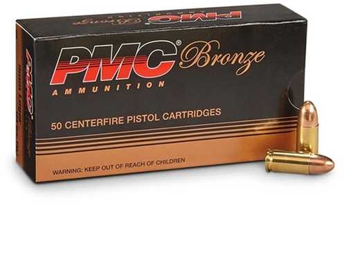 PMC Bronze 9MM Luger FMJ 147 Gr Handgun Ammo – Reliable Performance 50 Round Box