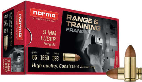 Norma Range & Training 9mm 65 Gr Frangible Ammo – Superior Accuracy and Reliability