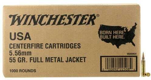 Winchester 5.56mm NATO 55 Grain FMJ Ammunition 1000 Rounds
