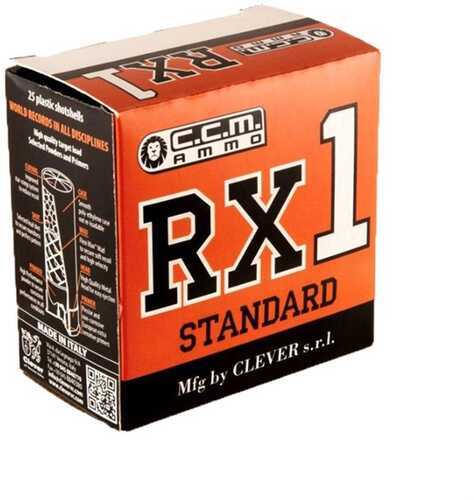 A red and black box labeled Clever contains 250 rounds of 12 Gauge 2 3/4 1 1/8 oz lead #8 target ammunition, with product details and diagrams on the side. Manufactured by Clever in Italy.