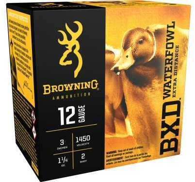 Browning 12 Gauge 25 Rounds Steel Shot 3 Inch Number Two
