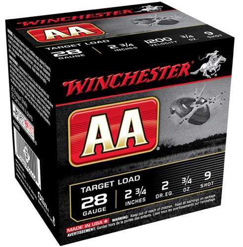 Winchester 28 Gauge AA Target Loads 25 Rounds Size 9 Lead