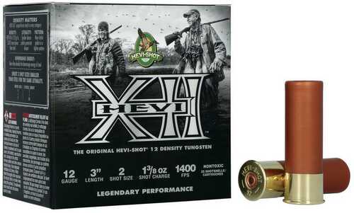 Hevi XII 12 Gauge 3 Inch 1 3 8th Oz 2 Shot Premium Shells