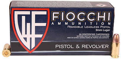 Fiocchi 9mm Luger Ammunition – Non-Tox Frangible 100 Grain Per 50 Rounds