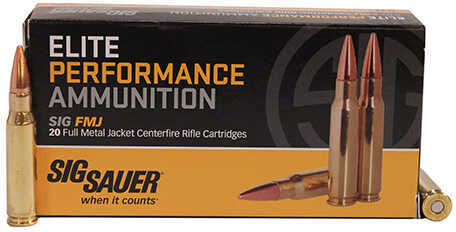 Sig Sauer 308 Winchester 150 Grain FMJ Ammo, 20 Rounds