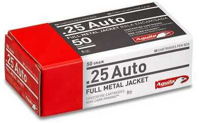 Aguila 25 ACP 50 Rounds Ammunition – Reliable Performance for Target Shooting