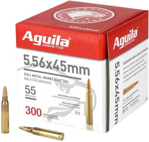 Aguila 223 Remington 55gr FMJ Boat Tail Ammo 300 Rounds