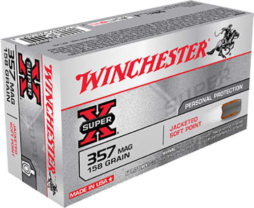 Winchester Super-X 357 Mag 158 gr JSP Ammo – Proven Accuracy and Positive Expansion
