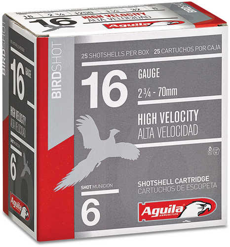 Aguila 16 Gauge Shot 2 3/4 Inch 1 1/8oz Six 25rds Lead