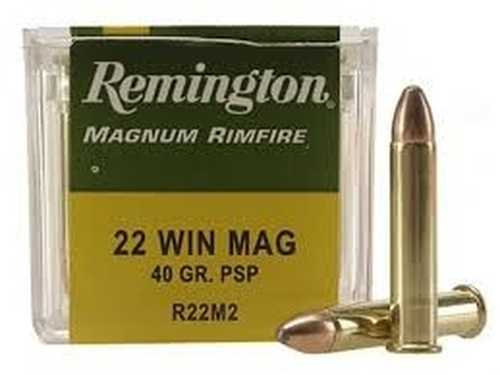 Remington 22 Winchester Magnum Rimfire Ammunition - 50 Rounds of 40 Grain Soft Point for Optimum Penetration