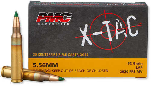 PMC X-TAC 5.56 NATO 62 Grain M855 FMJ Ammunition 20 Rounds