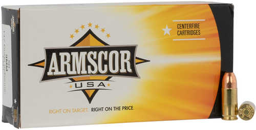 Armscor Subsonic 9mm Luger Ammo – 147 Grain Full Metal Jacket 50 Round Box