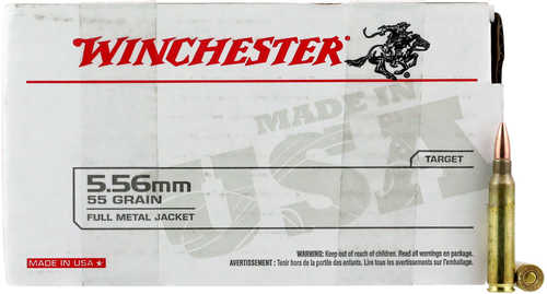 Winchester USA 5.56x45mm NATO 55gr FMJ Ammo 150 Rounds