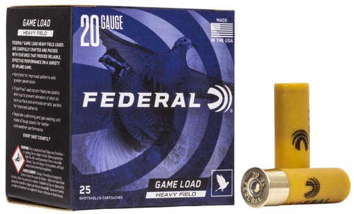 Federal 20 Gauge Shot 1 Oz 25 Rounds Two And Three Quarters