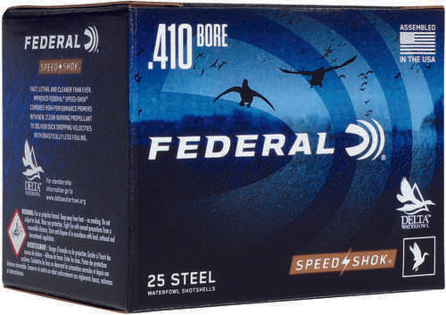 Federal 410 Gauge 3 Inch Three Eighths Oz Shot Six 25 Rounds