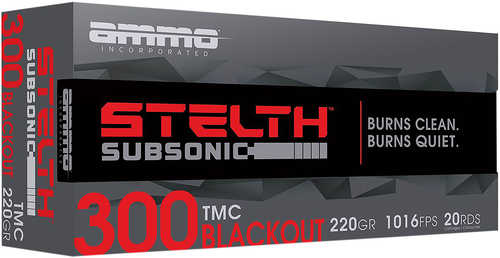 Ammo Inc 300 Blackout 220Gr TMJ Subsonic Rounds 20 Pack