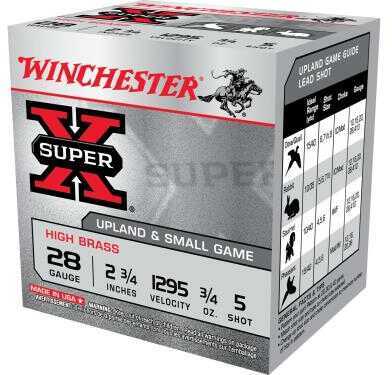 Winchester 28 Gauge Lead Shot 3/4 Oz Five 25 Rounds
