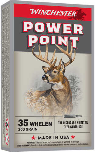 Winchester Power Point 35 Whelen 200gr Ammo, 20 Rounds