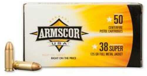 Armscor 38 Super Ammunition – High Velocity 125 Grain Full Metal Jacket