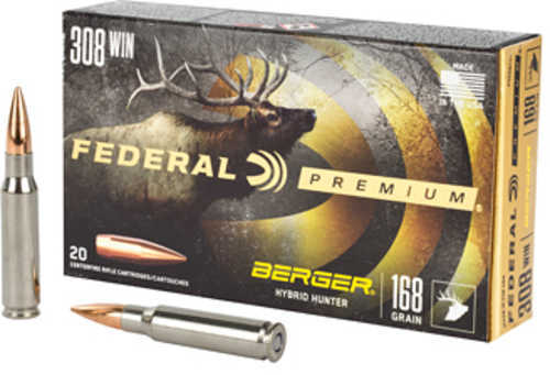 Federal Berger Hybrid Hunter 308 Win 168Gr Ammo 20Rd