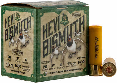 Hevi Bismuth 20 Gauge 3In Shot 1 1Eighth Oz Size 4 25rd Box