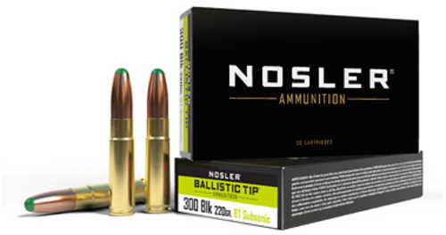 Nosler Suppressor Ready 300 Blackout Ballistic Tip 20 Round