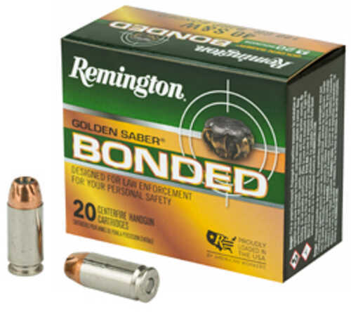 Remington Golden Saber 40 S&W – 180 Grain Brass Jacketed Hollow Point