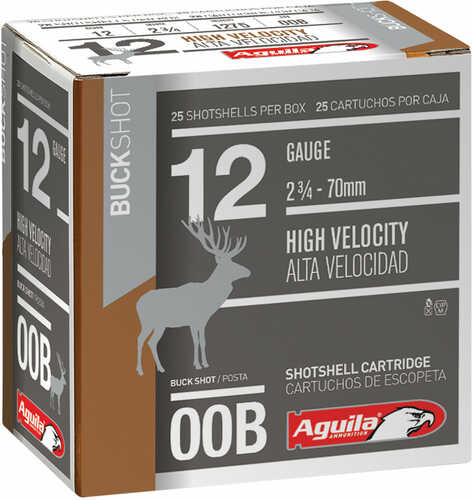 Aguila 12 Gauge Buckshot 25 Rounds Lead No 7 Pellet Lead